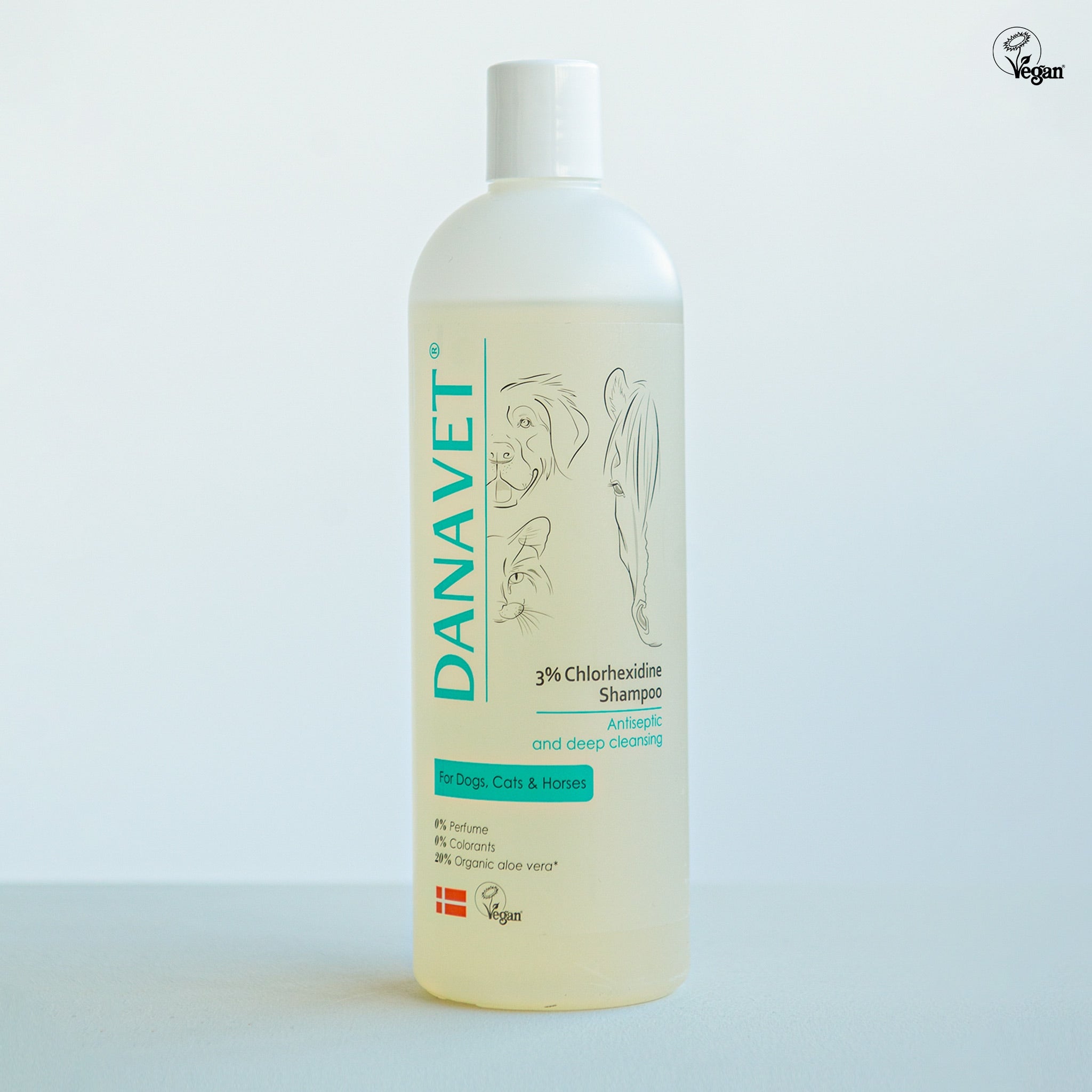 hvis du kan krak aflange Shampoo med klorhexidin til heste – 500 ml. – Danavetdk